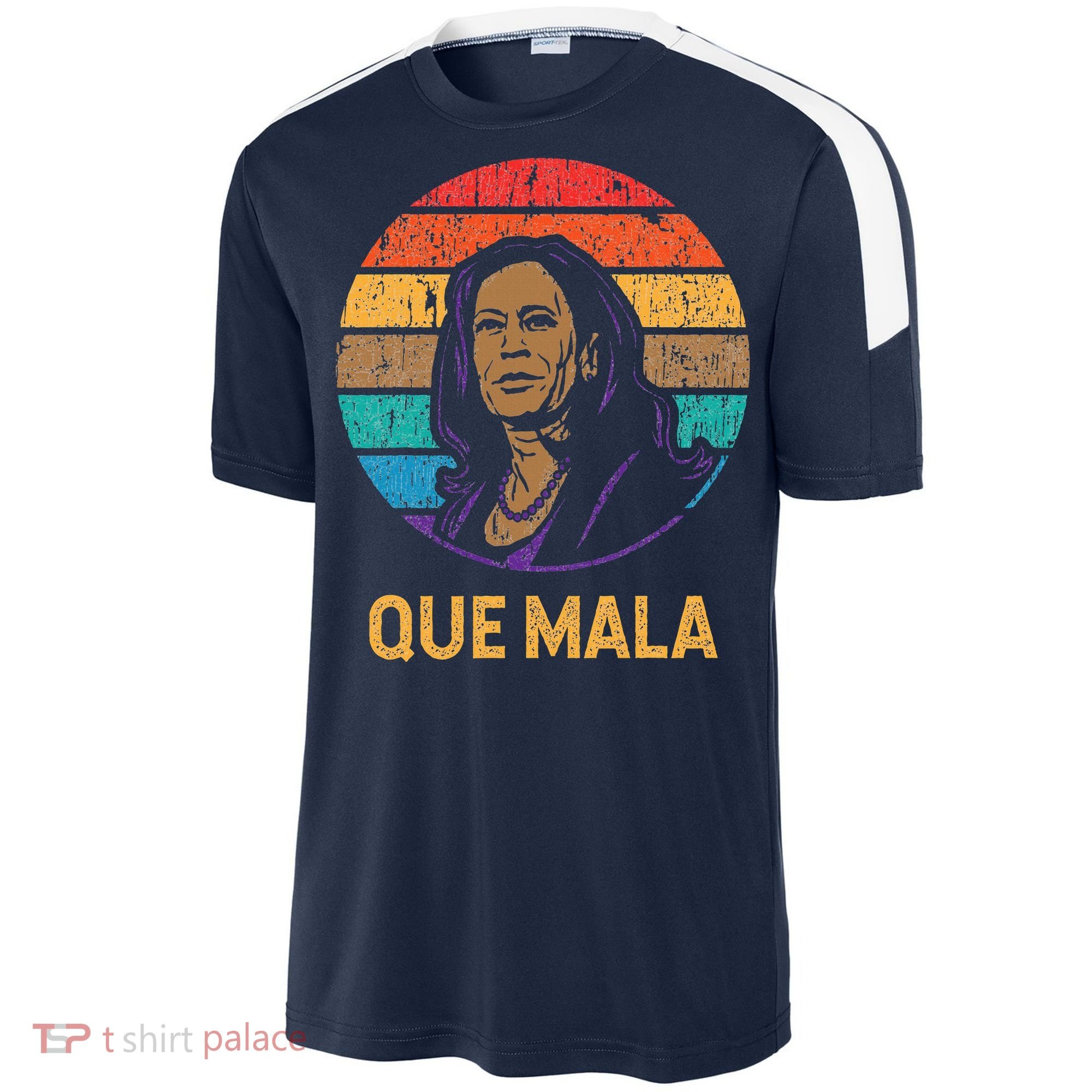 Que Mala Harris Retro Sunset Border Crisis Political Sport-Tek Competitor United Soccer Jersey