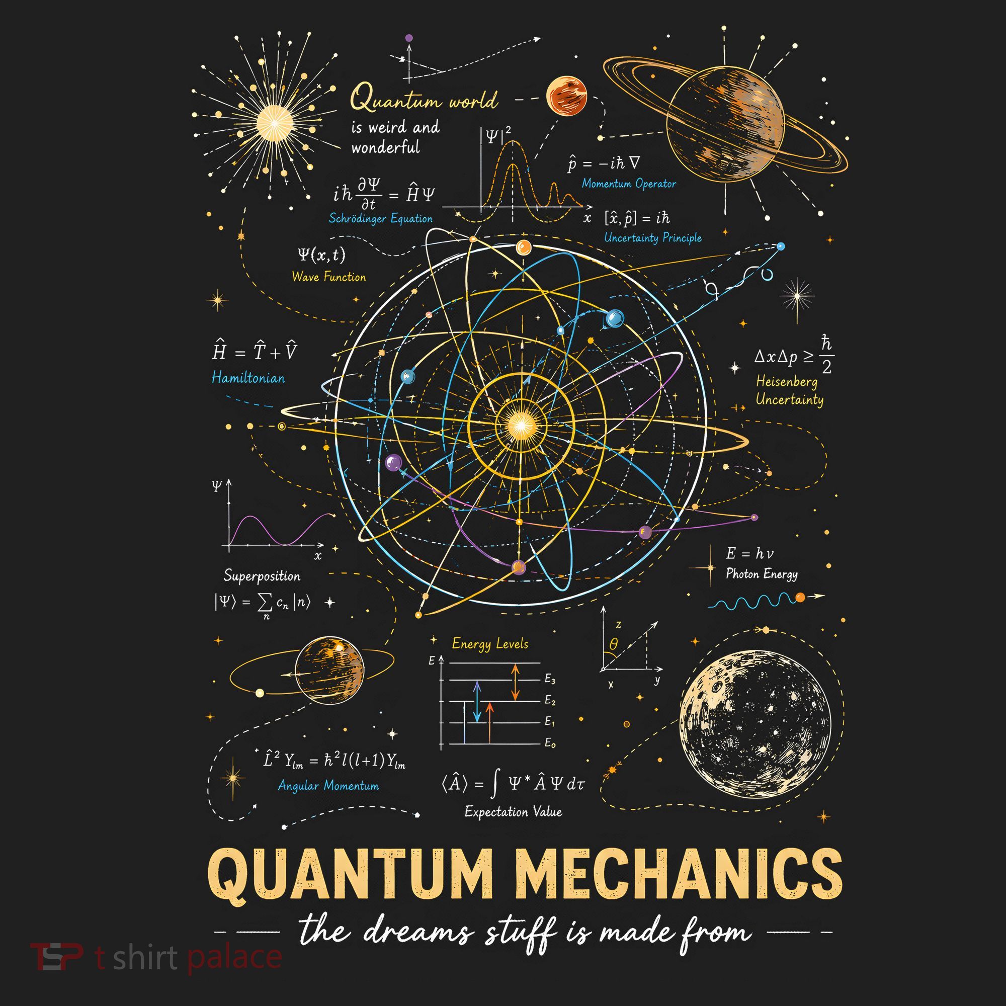 Quantum Mechanics Inspired Cosmic Space Science Women's Sweatshirt