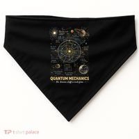 Quantum Mechanics Inspired Cosmic Space Science USA-Made Doggie Bandana thumb 0