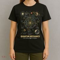 Quantum Mechanics Inspired Cosmic Space Science T-Shirt thumb 4