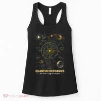 Quantum Mechanics Inspired Cosmic Space Science Women's Tank Top thumb 0