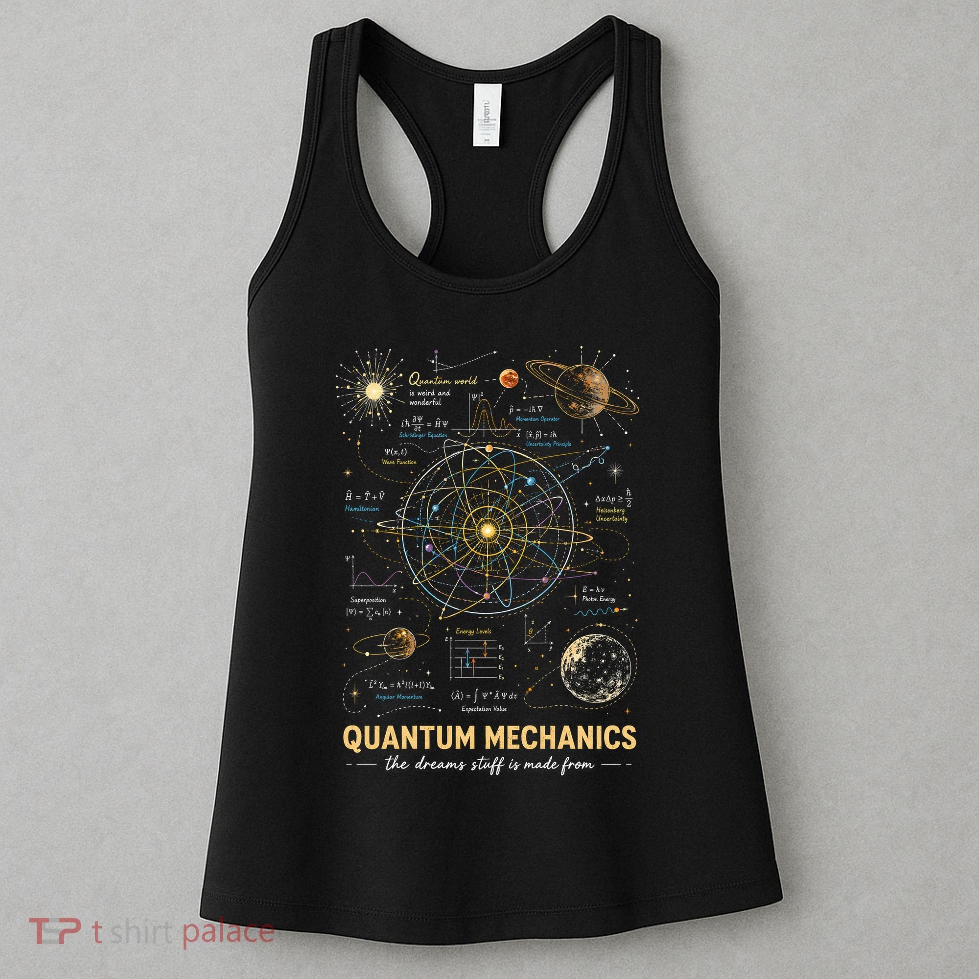Quantum Mechanics Inspired Cosmic Space Science Women's Tank Top