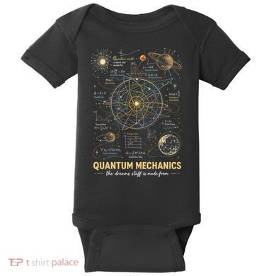 Quantum Mechanics Inspired Cosmic Space Science Baby Bodysuit