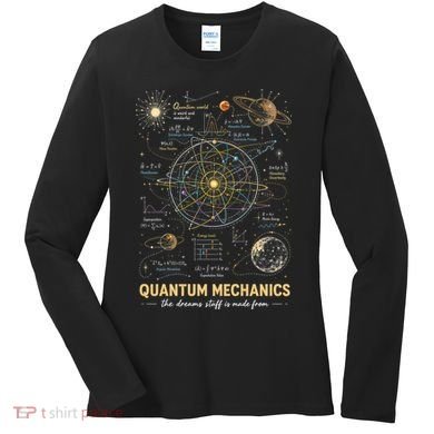 Quantum Mechanics Inspired Cosmic Space Science Women's Long Sleeve Shirt