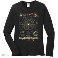 Quantum Mechanics Inspired Cosmic Space Science Women's Long Sleeve Shirt thumb 0