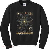Quantum Mechanics Inspired Cosmic Space Science Kids Sweatshirt thumb 0