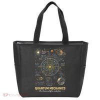 Quantum Mechanics Inspired Cosmic Space Science Tote Bag thumb 0