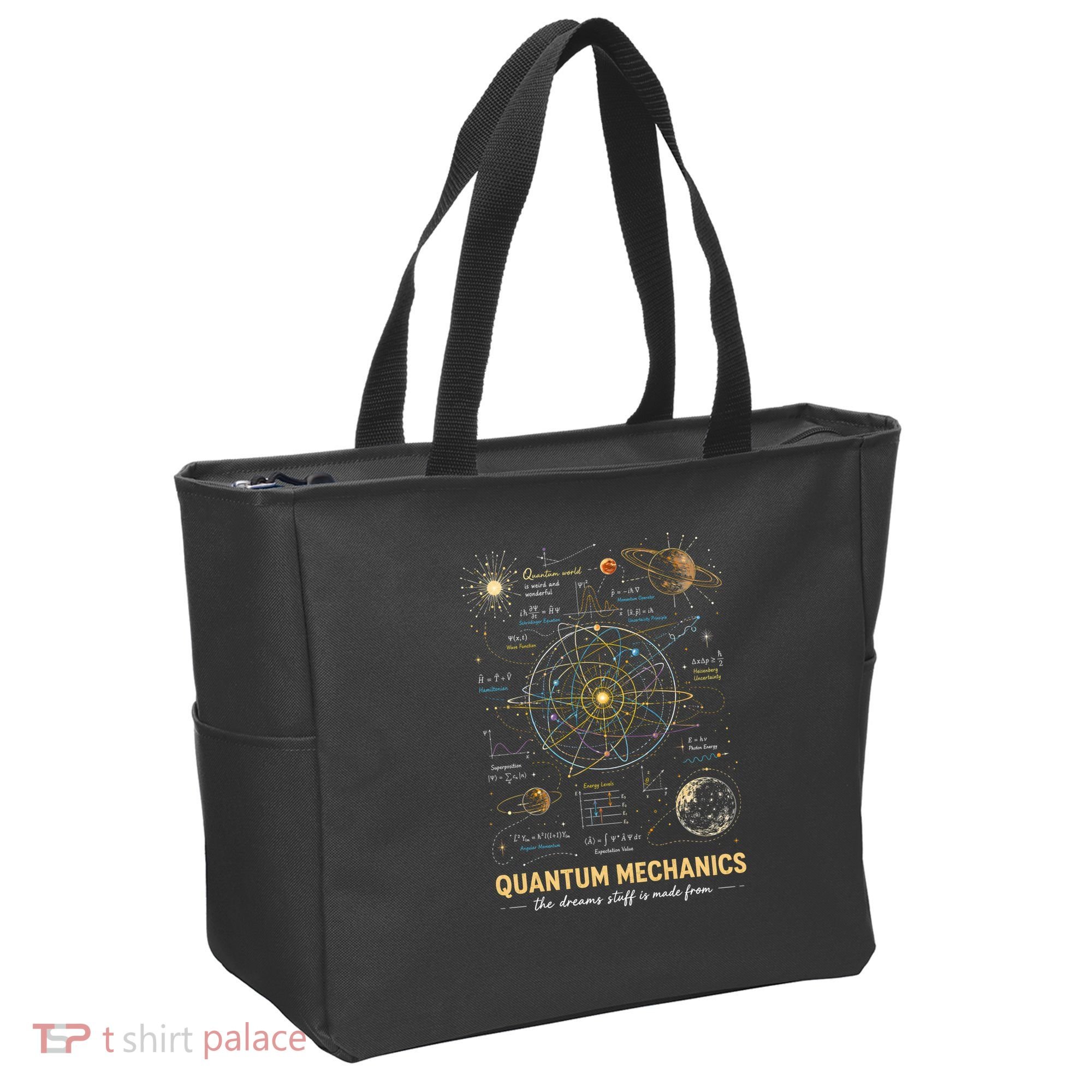 Quantum Mechanics Inspired Cosmic Space Science Tote Bag