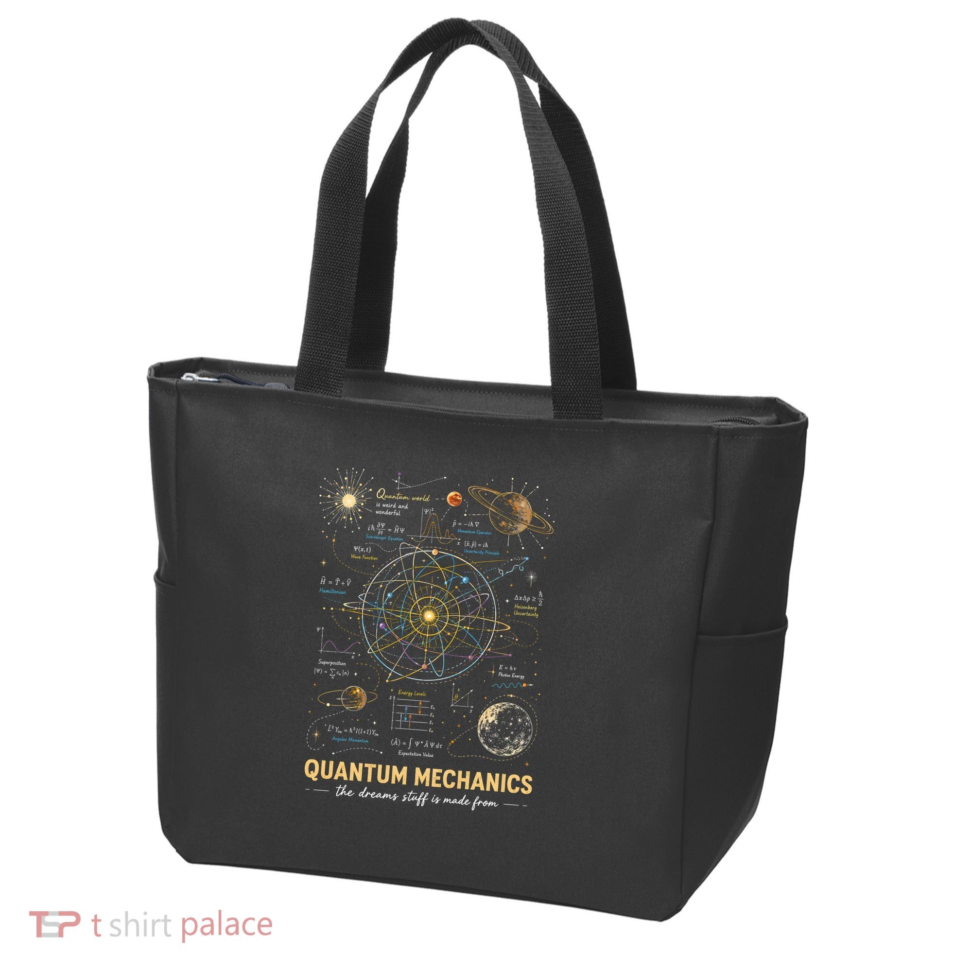 Quantum Mechanics Inspired Cosmic Space Science Tote Bag