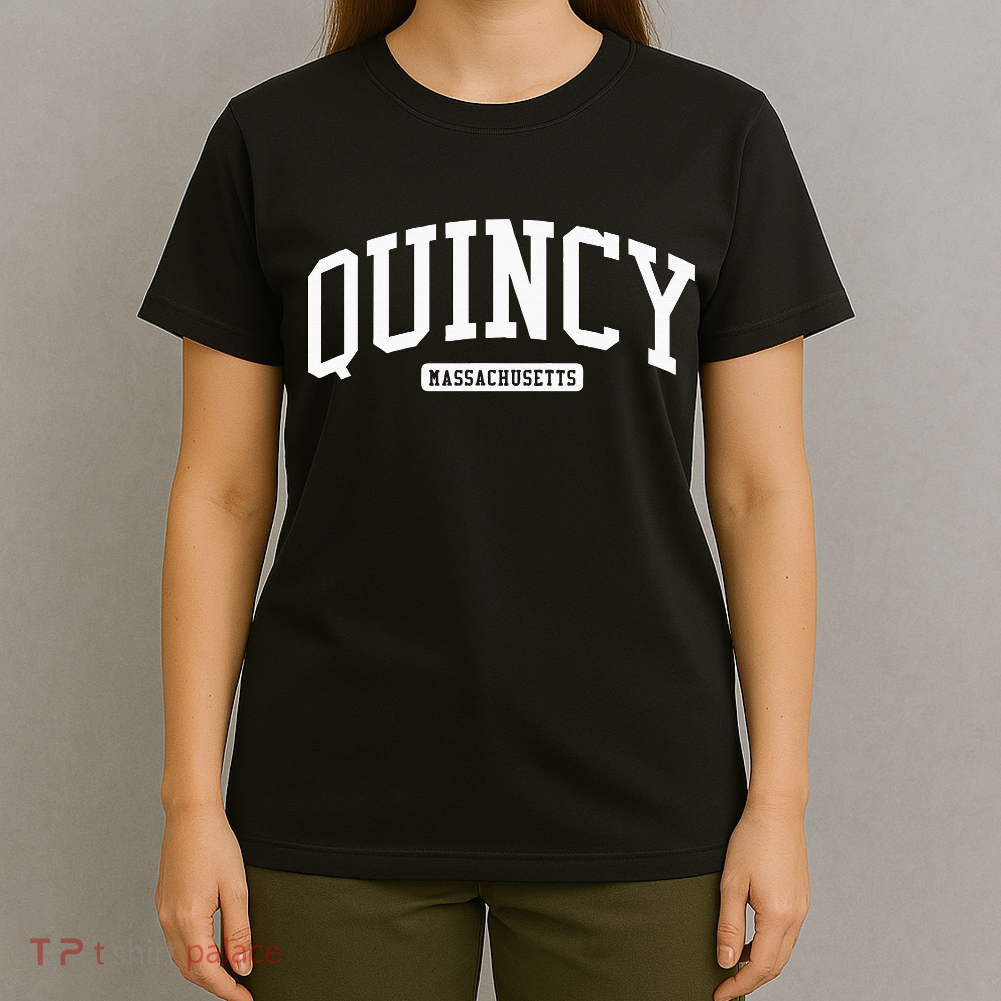 Quincy Massachusetts Ma College Style T-Shirt
