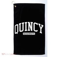 Quincy Massachusetts Ma College Style Golf Towel thumb 0