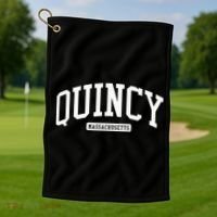 Quincy Massachusetts Ma College Style Golf Towel thumb 1