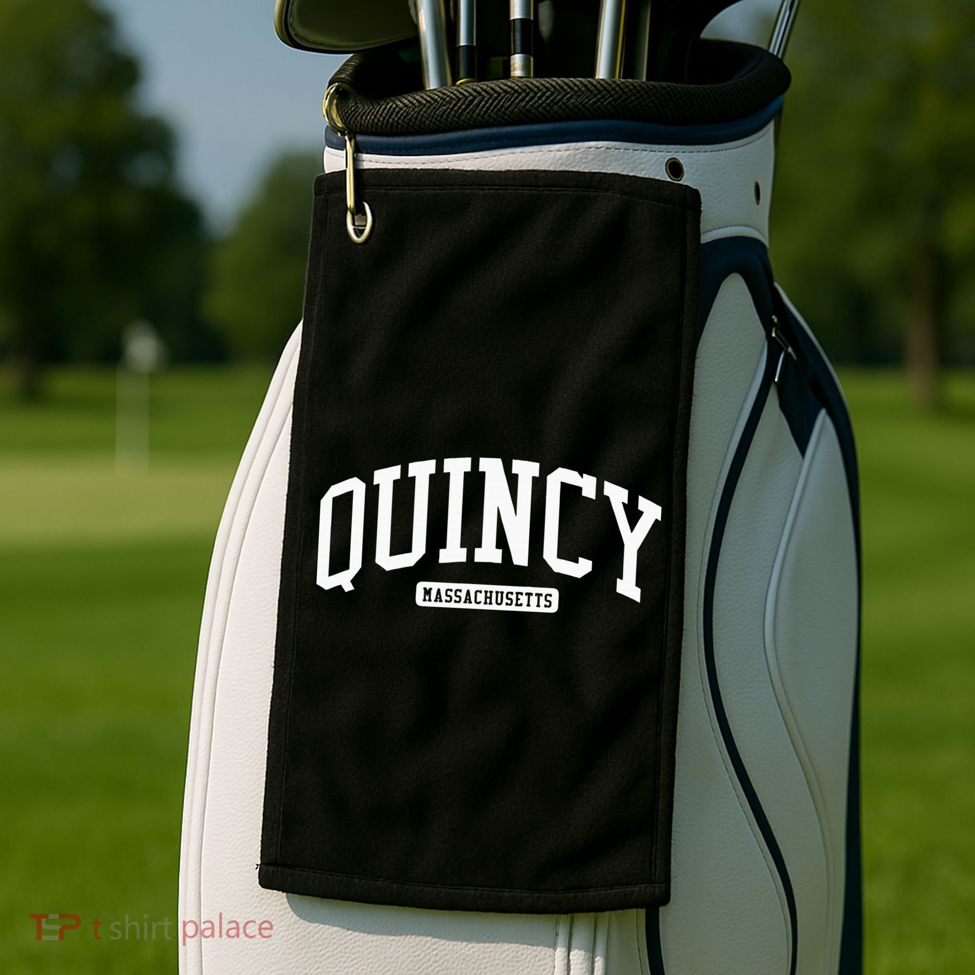 Quincy Massachusetts Ma College Style Golf Towel