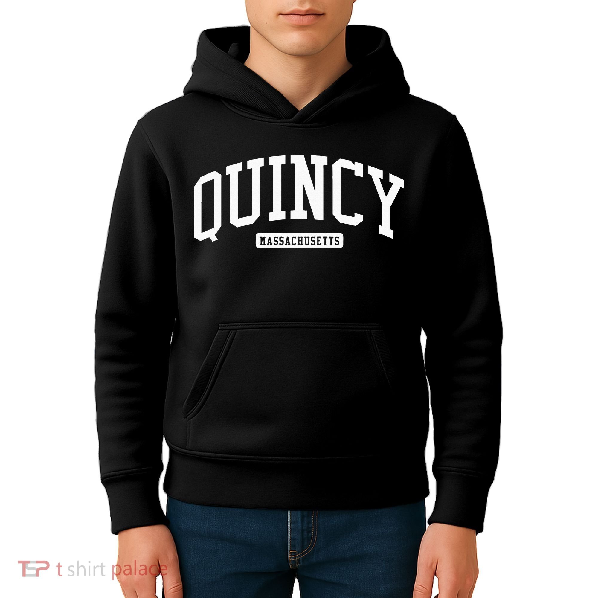 Quincy Massachusetts Ma College Style Kids Hoodie