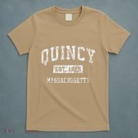 Quincy Massachusetts Ma Vintage Established T-Shirt thumb 5