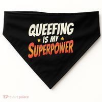 QueefingS My Superpower Queefed Embarrassing Raunchy Humor USA-Made Doggie Bandana thumb 0
