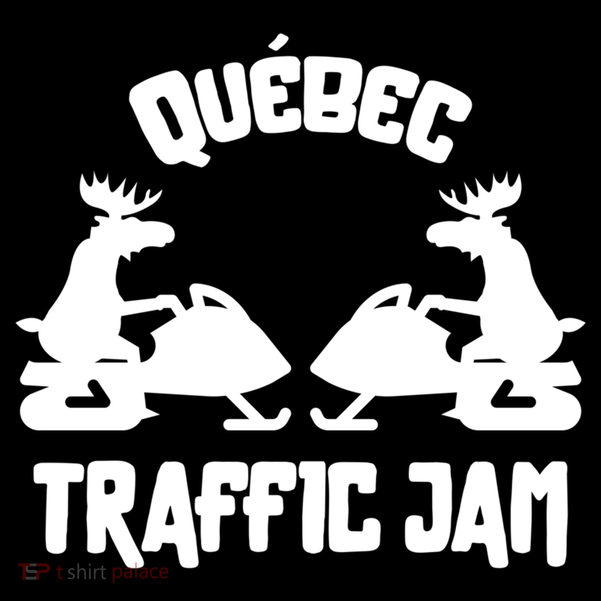 Quebec Moose Snowmobile Traffic Jam For Rider Gift Pajama Set