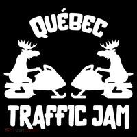 Quebec Moose Snowmobile Traffic Jam For Rider Gift Women's Hoodie thumb 2