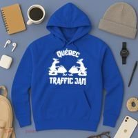 Quebec Moose Snowmobile Traffic Jam For Rider Gift Hoodie thumb 3