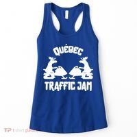 Quebec Moose Snowmobile Traffic Jam For Rider Gift Women's Tank Top thumb 0