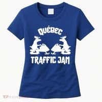 Quebec Moose Snowmobile Traffic Jam For Rider Gift Women's T-Shirt thumb 0