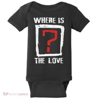 Question Mark Where Is The Love Baby Bodysuit