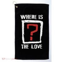 Question Mark Where Is The Love Golf Towel thumb 0