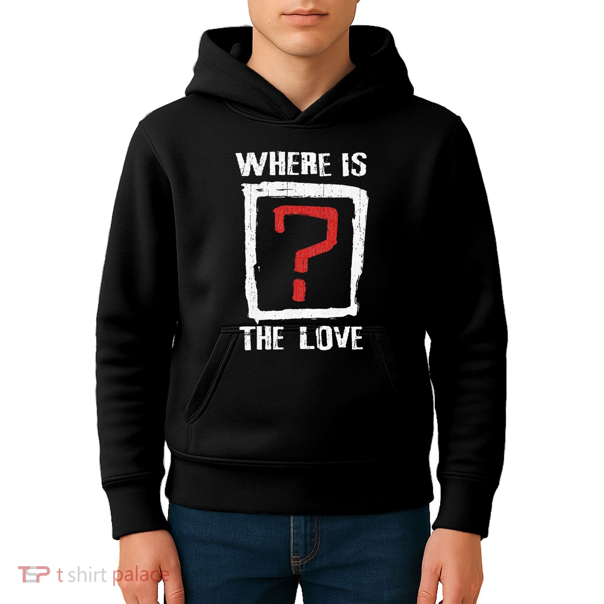 Question Mark Where Is The Love Kids Hoodie