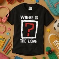 Question Mark Where Is The Love Kids T-Shirt thumb 3
