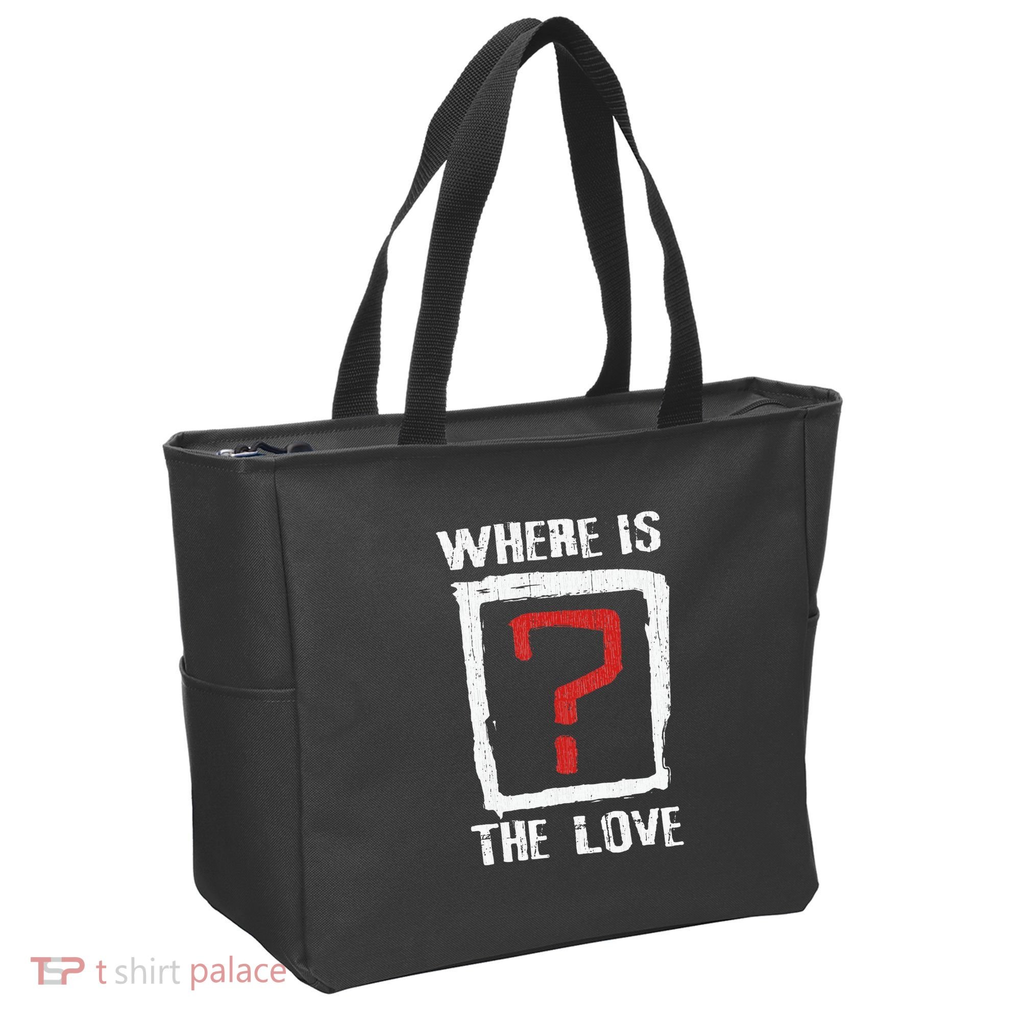 Question Mark Where Is The Love Tote Bag