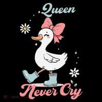 Queen Never Cry Funny Meme Goose Silly Sarcastic Women Coffee Mug thumb 5