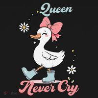 Queen Never Cry Funny Meme Goose Silly Sarcastic Women Women's Tank Top thumb 5