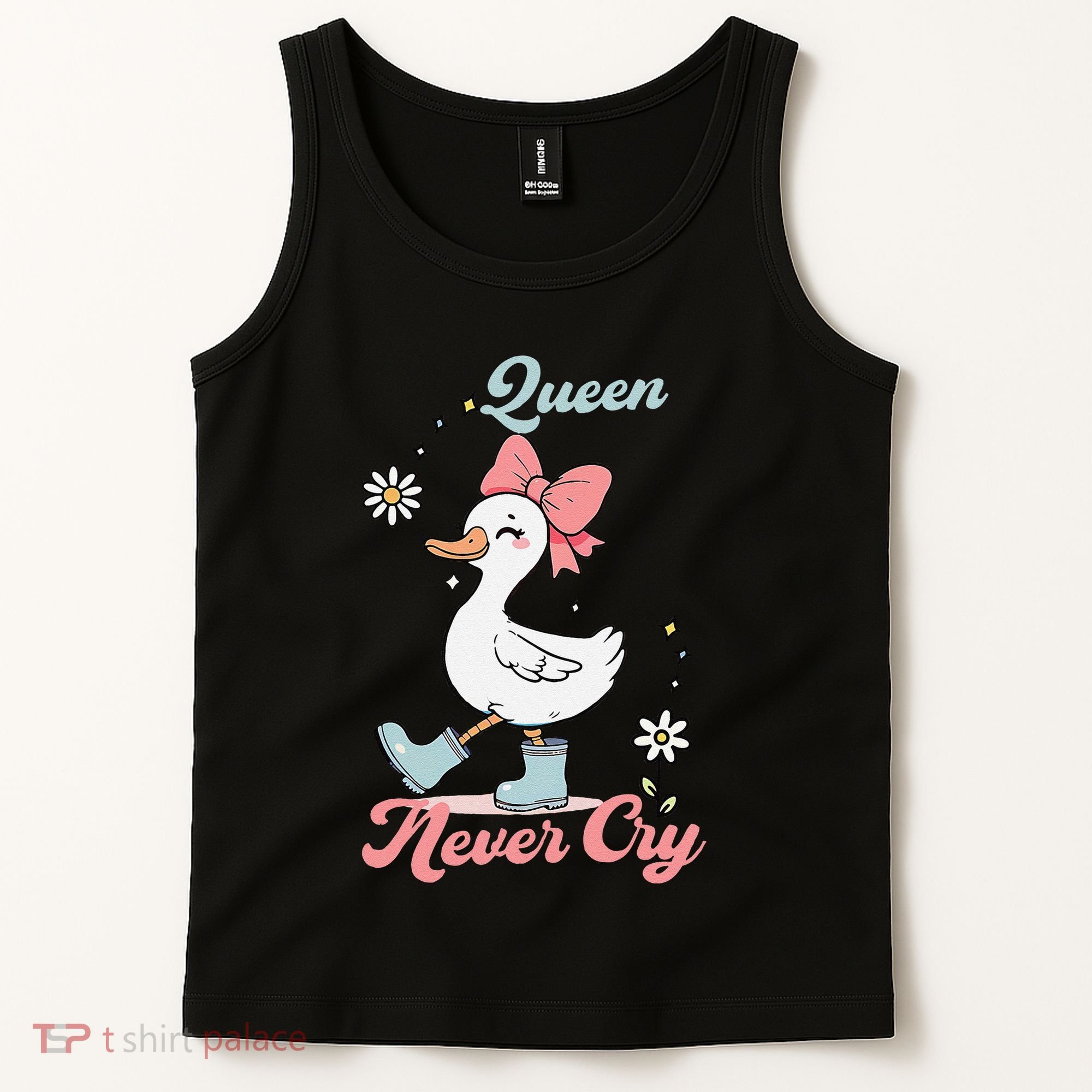Queen Never Cry Funny Meme Goose Silly Sarcastic Women Tank Top