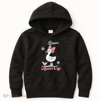 Queen Never Cry Funny Meme Goose Silly Sarcastic Women Kids Hoodie thumb 0