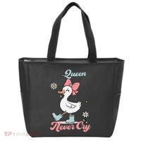 Queen Never Cry Funny Meme Goose Silly Sarcastic Women Tote Bag thumb 0