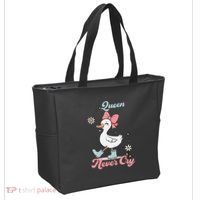 Queen Never Cry Funny Meme Goose Silly Sarcastic Women Tote Bag thumb 2