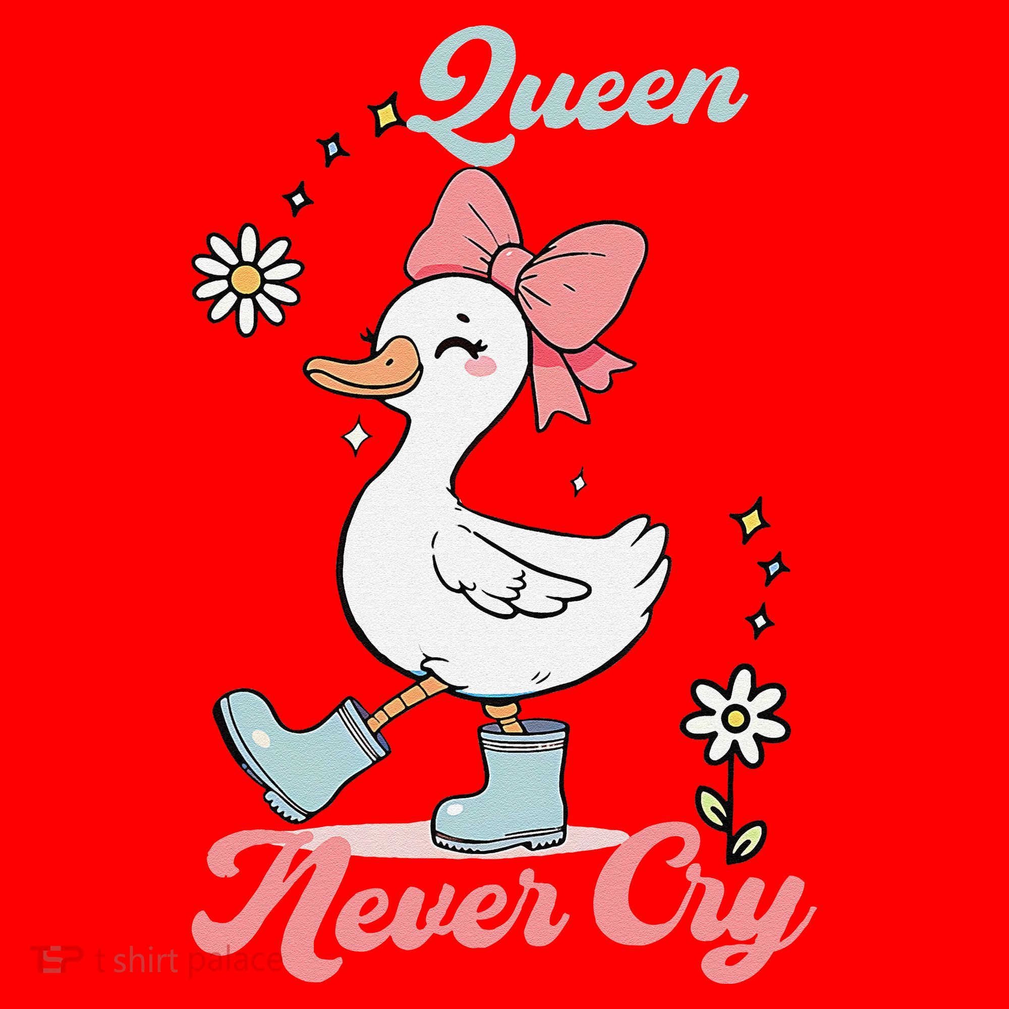 Queen Never Cry Funny Meme Goose Silly Sarcastic Women Santa Hat