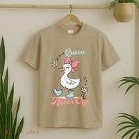 Queen Never Cry Funny Meme Goose Silly Sarcastic Women T-Shirt thumb 2