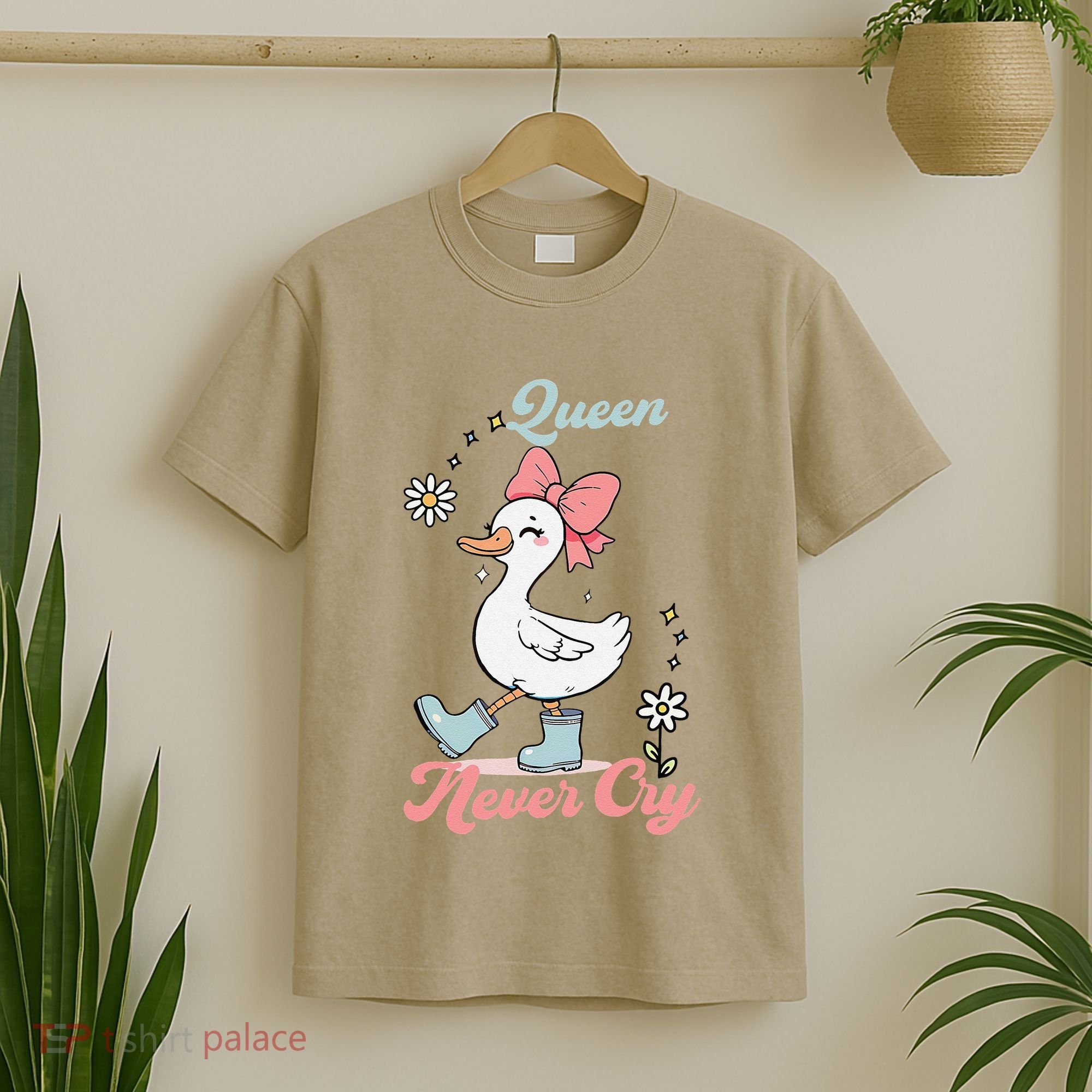 Queen Never Cry Funny Meme Goose Silly Sarcastic Women T-Shirt