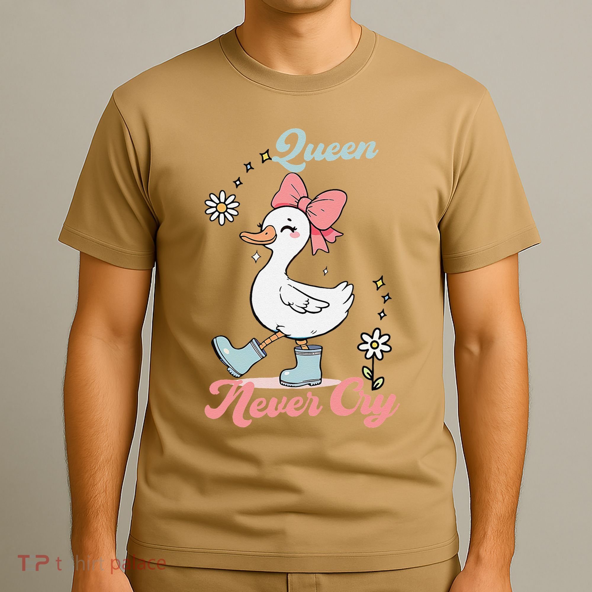 Queen Never Cry Funny Meme Goose Silly Sarcastic Women T-Shirt