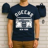 Queens NY Gifts New York NYC Boombox T-Shirt thumb 6
