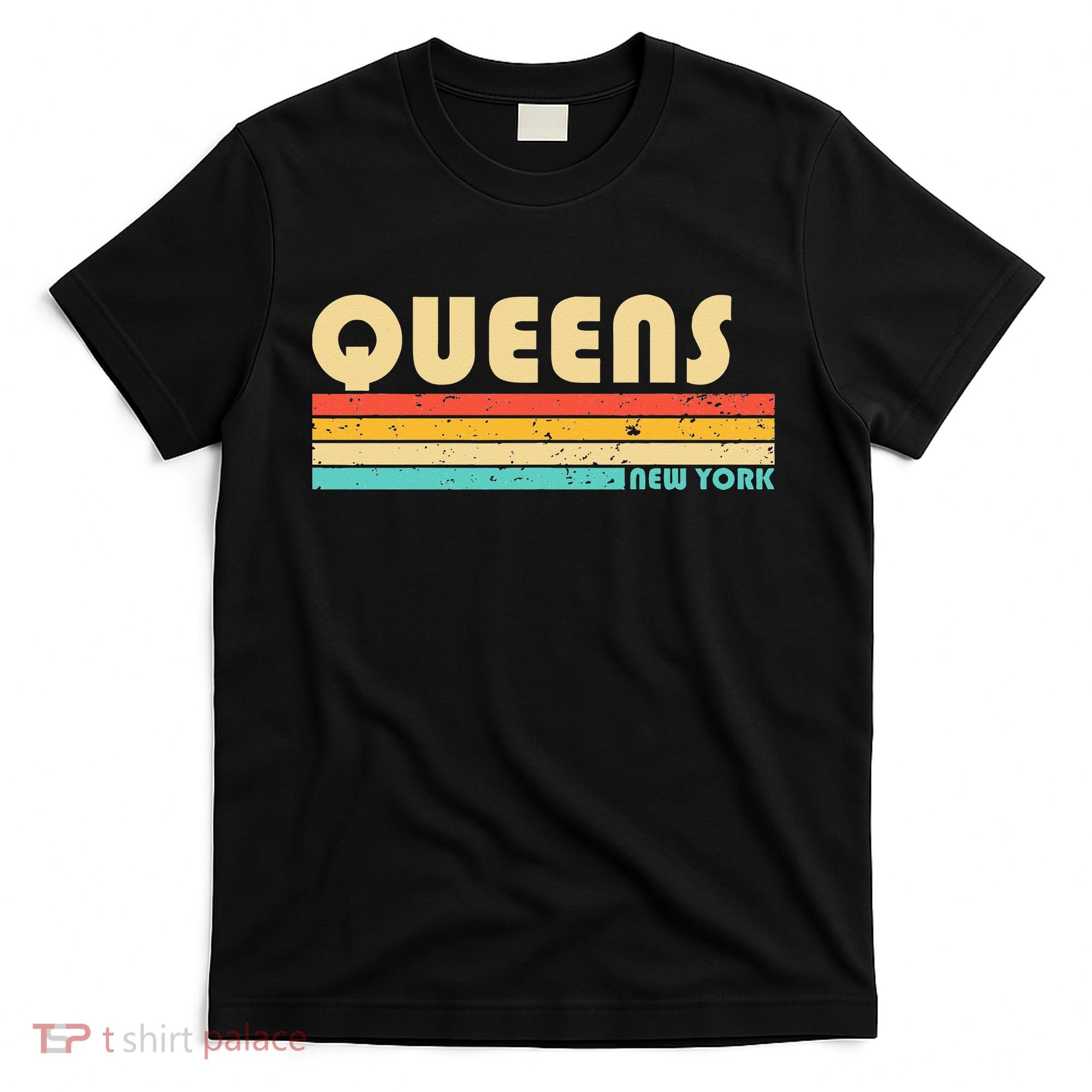 QUEENS NY NEW YORK Funny City Home Roots Retro 70s 80s T-Shirt