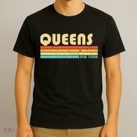 QUEENS NY NEW YORK Funny City Home Roots Retro 70s 80s T-Shirt thumb 3