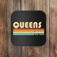 QUEENS NY NEW YORK Funny City Home Roots Retro 70s 80s Coaster thumb 0