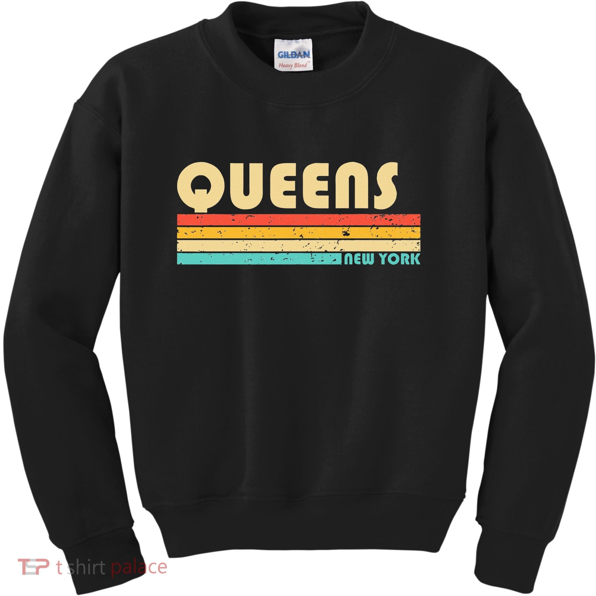 QUEENS NY NEW YORK Funny City Home Roots Retro 70s 80s Kids Sweatshirt