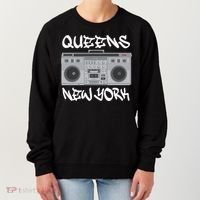 Queens New York Boom Box Graffiti Lettering Women's Sweatshirt thumb 0