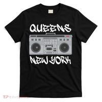 Queens New York Boom Box Graffiti Lettering T-Shirt thumb 0