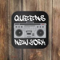 Queens New York Boom Box Graffiti Lettering Coaster thumb 0