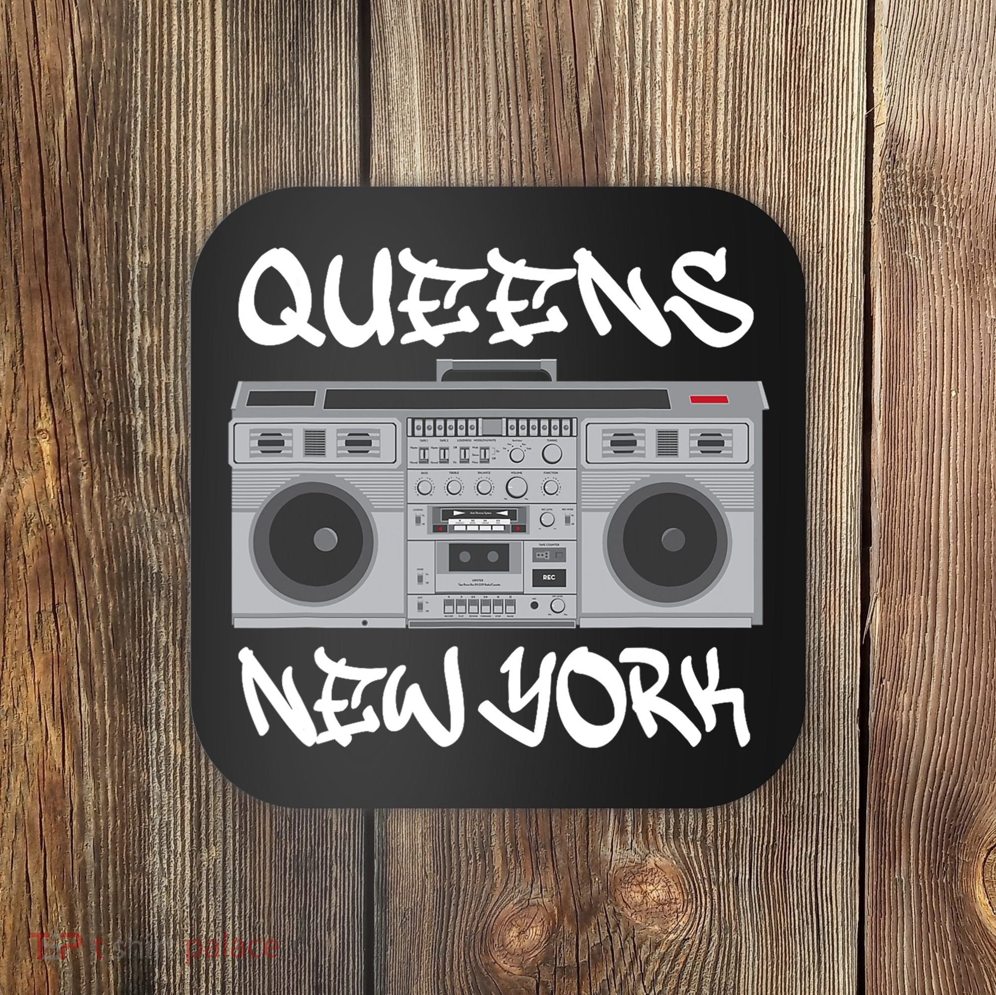 Queens New York Boom Box Graffiti Lettering Coaster