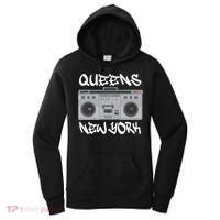 Queens New York Boom Box Graffiti Lettering Women's Hoodie thumb 0